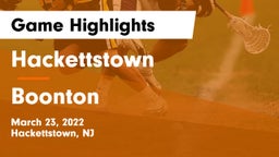 Hackettstown  vs Boonton  Game Highlights - March 23, 2022