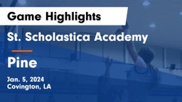 St. Scholastica Academy vs Pine  Game Highlights - Jan. 5, 2024