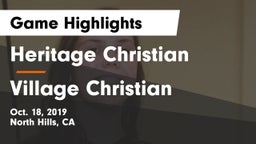 Heritage Christian   vs Village Christian  Game Highlights - Oct. 18, 2019