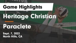 Heritage Christian   vs Paraclete  Game Highlights - Sept. 7, 2022