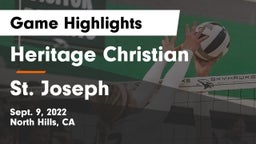 Heritage Christian   vs St. Joseph  Game Highlights - Sept. 9, 2022
