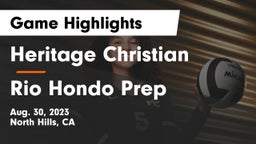 Heritage Christian   vs Rio Hondo Prep  Game Highlights - Aug. 30, 2023