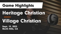 Heritage Christian   vs Village Christian  Game Highlights - Sept. 19, 2023