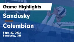 Sandusky  vs Columbian  Game Highlights - Sept. 20, 2022