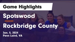 Spotswood  vs Rockbridge County  Game Highlights - Jan. 5, 2024