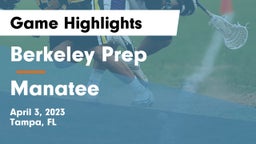 Berkeley Prep  vs Manatee  Game Highlights - April 3, 2023