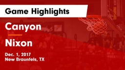 Canyon  vs Nixon  Game Highlights - Dec. 1, 2017