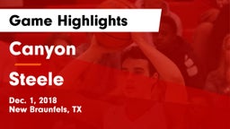 Canyon  vs Steele  Game Highlights - Dec. 1, 2018