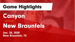 Canyon  vs New Braunfels  Game Highlights - Jan. 28, 2020