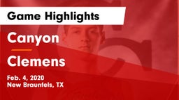 Canyon  vs Clemens  Game Highlights - Feb. 4, 2020