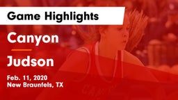 Canyon  vs Judson  Game Highlights - Feb. 11, 2020
