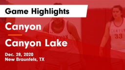 Canyon  vs Canyon Lake  Game Highlights - Dec. 28, 2020