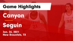 Canyon  vs Seguin  Game Highlights - Jan. 26, 2021