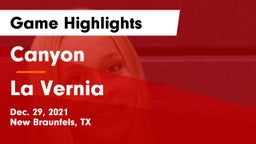 Canyon  vs La Vernia  Game Highlights - Dec. 29, 2021