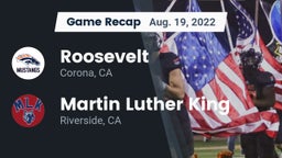 Recap: Roosevelt  vs. Martin Luther King  2022