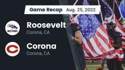 Recap: Roosevelt  vs. Corona  2022