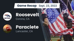 Recap: Roosevelt  vs. Paraclete  2022