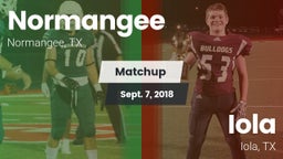 Matchup: Normangee High vs. Iola  2018