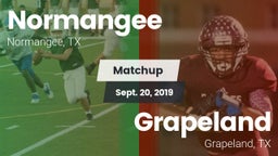 Matchup: Normangee High vs. Grapeland  2019
