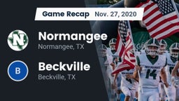 Recap: Normangee  vs. Beckville  2020