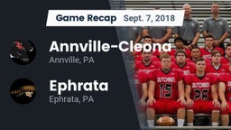 Recap: Annville-Cleona  vs. Ephrata  2018