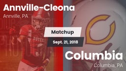 Matchup: Annville-Cleona vs. Columbia  2018