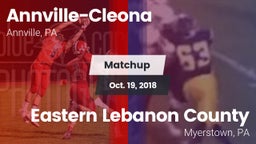 Matchup: Annville-Cleona vs. Eastern Lebanon County  2018