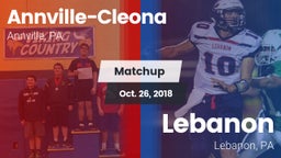 Matchup: Annville-Cleona vs. Lebanon  2018