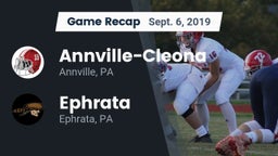 Recap: Annville-Cleona  vs. Ephrata  2019