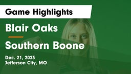 Blair Oaks  vs Southern Boone  Game Highlights - Dec. 21, 2023