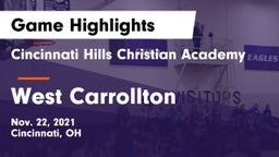 Cincinnati Hills Christian Academy vs West Carrollton  Game Highlights - Nov. 22, 2021