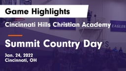 Cincinnati Hills Christian Academy vs Summit Country Day Game Highlights - Jan. 24, 2022