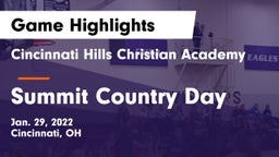 Cincinnati Hills Christian Academy vs Summit Country Day Game Highlights - Jan. 29, 2022