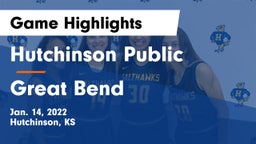 Hutchinson Public  vs Great Bend  Game Highlights - Jan. 14, 2022