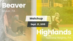 Matchup: Beaver vs. Highlands  2018