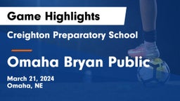 Creighton Preparatory School vs Omaha Bryan Public  Game Highlights - March 21, 2024