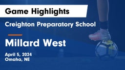 Creighton Preparatory School vs Millard West  Game Highlights - April 5, 2024