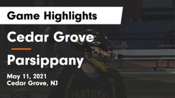 Cedar Grove  vs Parsippany  Game Highlights - May 11, 2021
