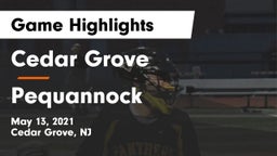 Cedar Grove  vs Pequannock  Game Highlights - May 13, 2021