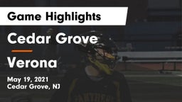 Cedar Grove  vs Verona  Game Highlights - May 19, 2021