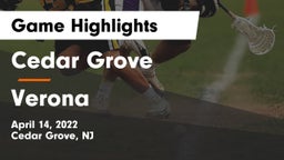 Cedar Grove  vs Verona  Game Highlights - April 14, 2022