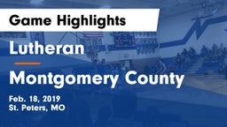 Lutheran  vs Montgomery County  Game Highlights - Feb. 18, 2019