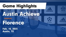 Austin Achieve vs Florence  Game Highlights - Feb. 10, 2023