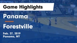 Panama  vs Forestville Game Highlights - Feb. 27, 2019