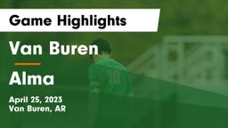 Van Buren  vs Alma  Game Highlights - April 25, 2023