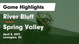 River Bluff  vs Spring Valley  Game Highlights - April 8, 2022