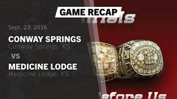 Recap: Conway Springs  vs. Medicine Lodge  2016