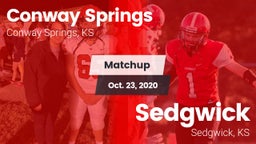 Matchup: Conway Springs High vs. Sedgwick  2020