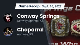 Recap: Conway Springs  vs. Chaparral  2022