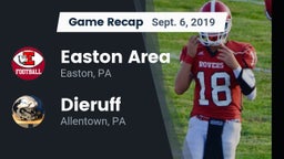 Recap: Easton Area  vs. Dieruff  2019
